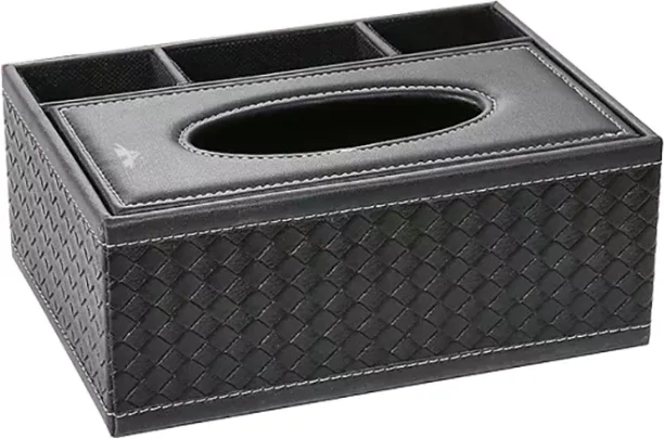 ALANES Tissue Box Remote Control Holder Multifunctional Tissue Organizer Storage Box