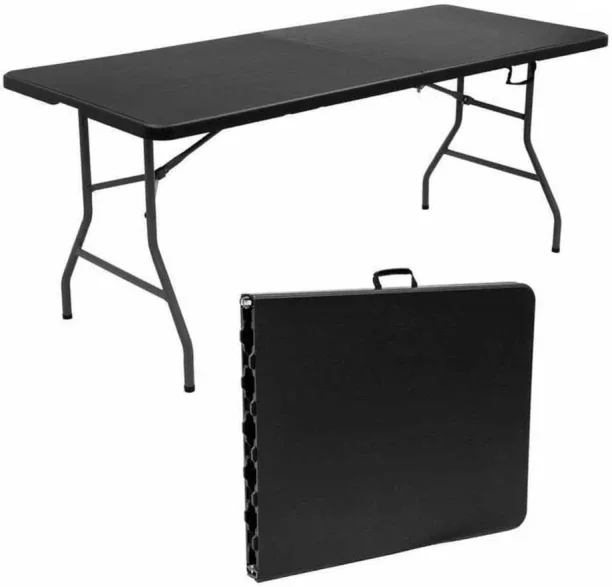 Folding Table (WGYI) 1.8m (Black) Heavy Duty Folding Table