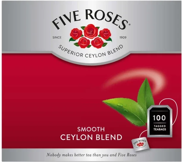 Five Roses Smooth Ceylon Blend Black Tea Box